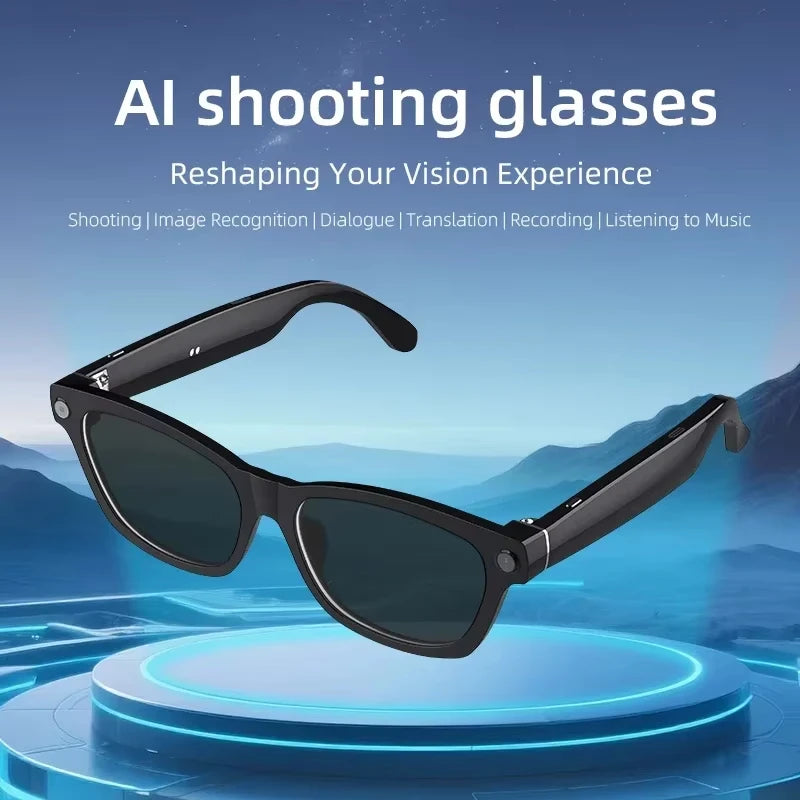 AI Smart Glasses 2026 – 8MP Dual-Kamera, 4K Video & KI-Übersetzung – Seitenansicht