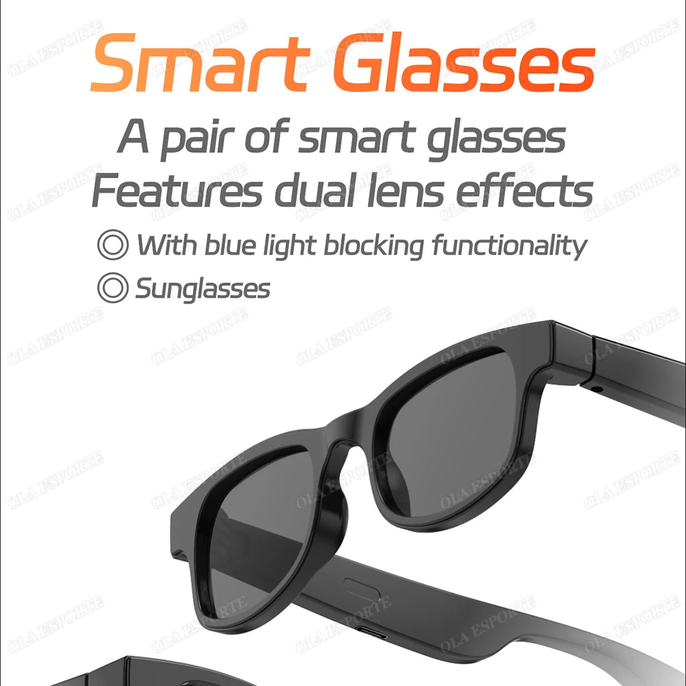 Smart Audio Brille – Bluetooth 5.4, Musik, Anrufe & Blaulichtschutz