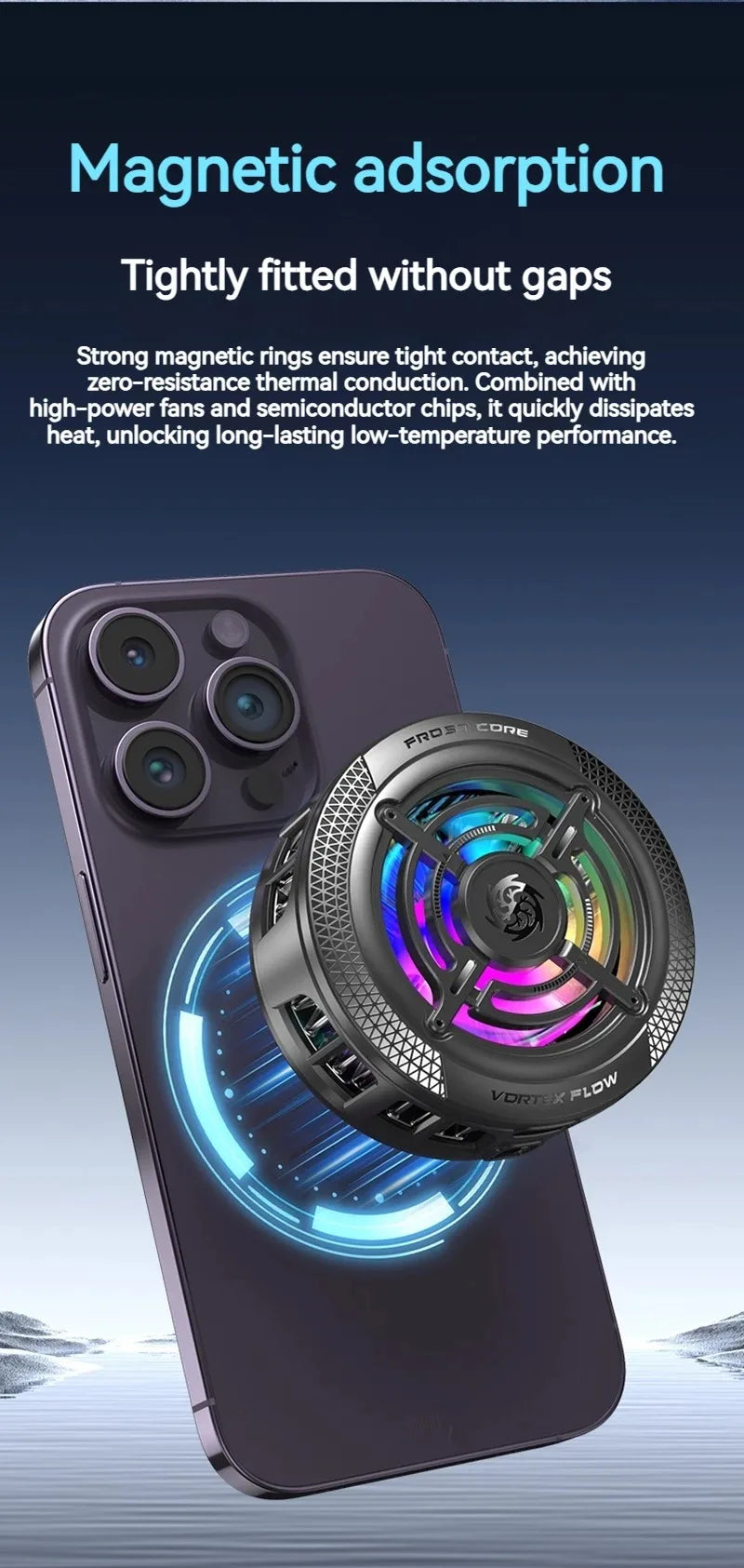 2IN1 Magnetischer Handy-Kühler – RGB Clip-Kühlung für iPhone & Samsung – Bild 15