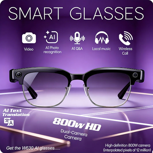 KI Smart Brille 8K AI 2026 – ChatGPT, Übersetzung & Bluetooth Anruf