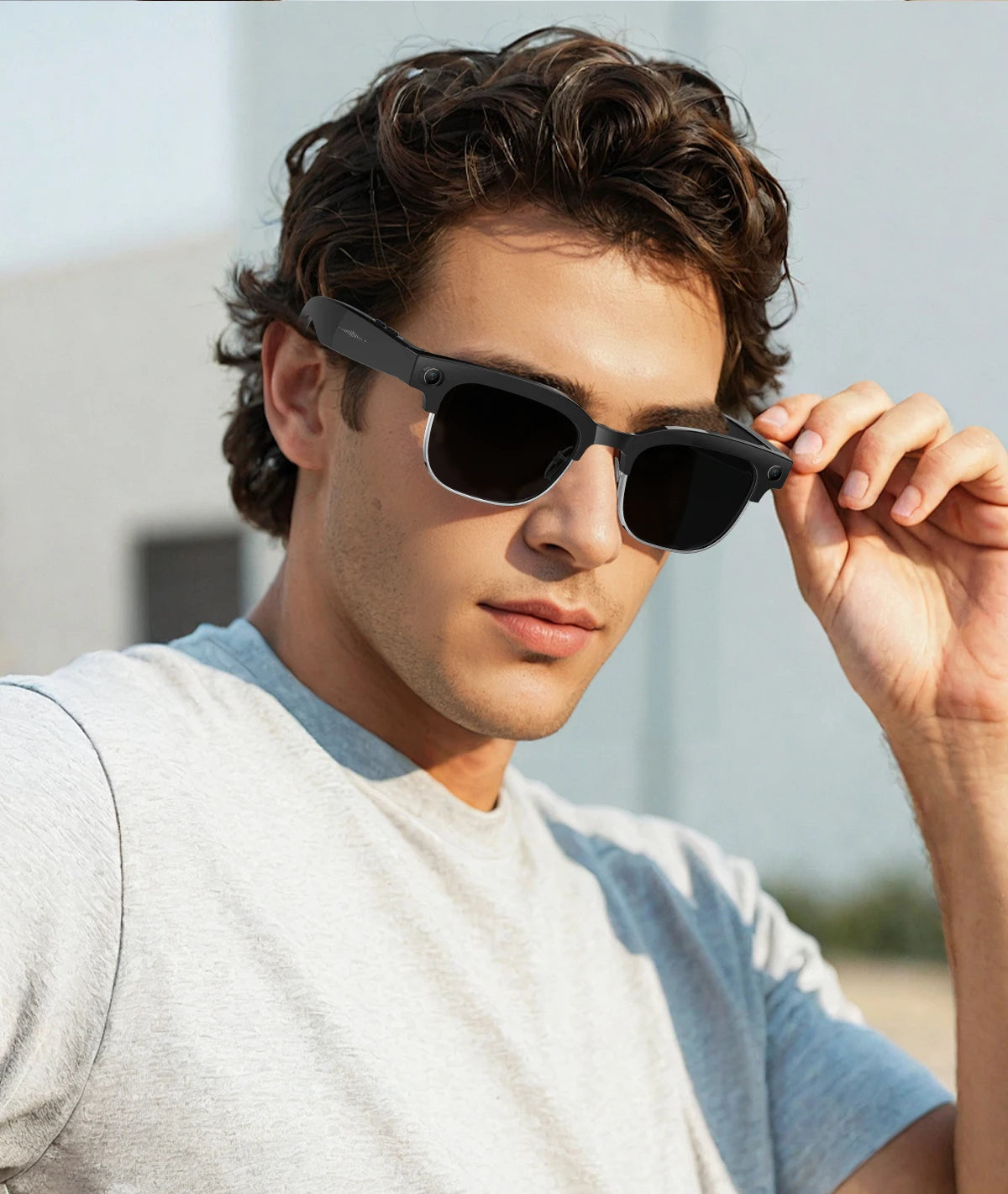 KI Smart Brille 2026 – 8MP HD Kamera, WiFi-Übertragung, Foto-Erkennung & BT Anruf