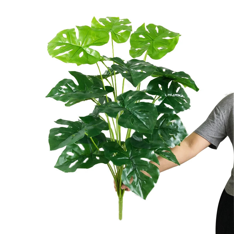 Kunstpflanze Monstera Schildblatt – Realistische Kunstblätter für Innen & Außen, Heimdeko