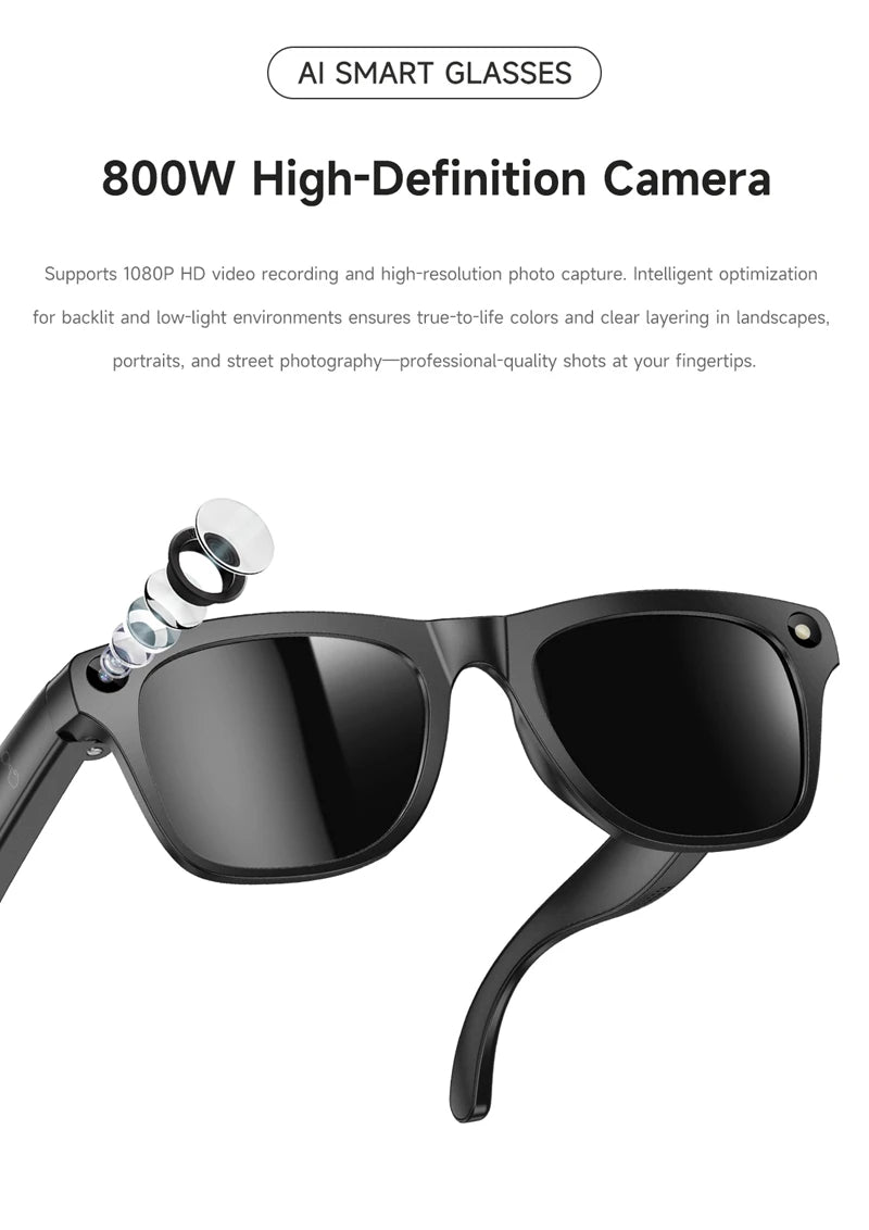 Xiaomi KI Smart Brille – 4K Kamera, ChatGPT & Bluetooth Audio Sonnenbrille