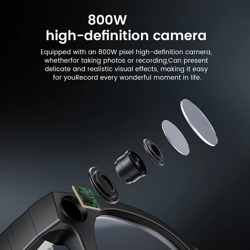 Smart Glasses HD E02 – 8MP Kamera, KI-Übersetzung, WLAN & Bluetooth