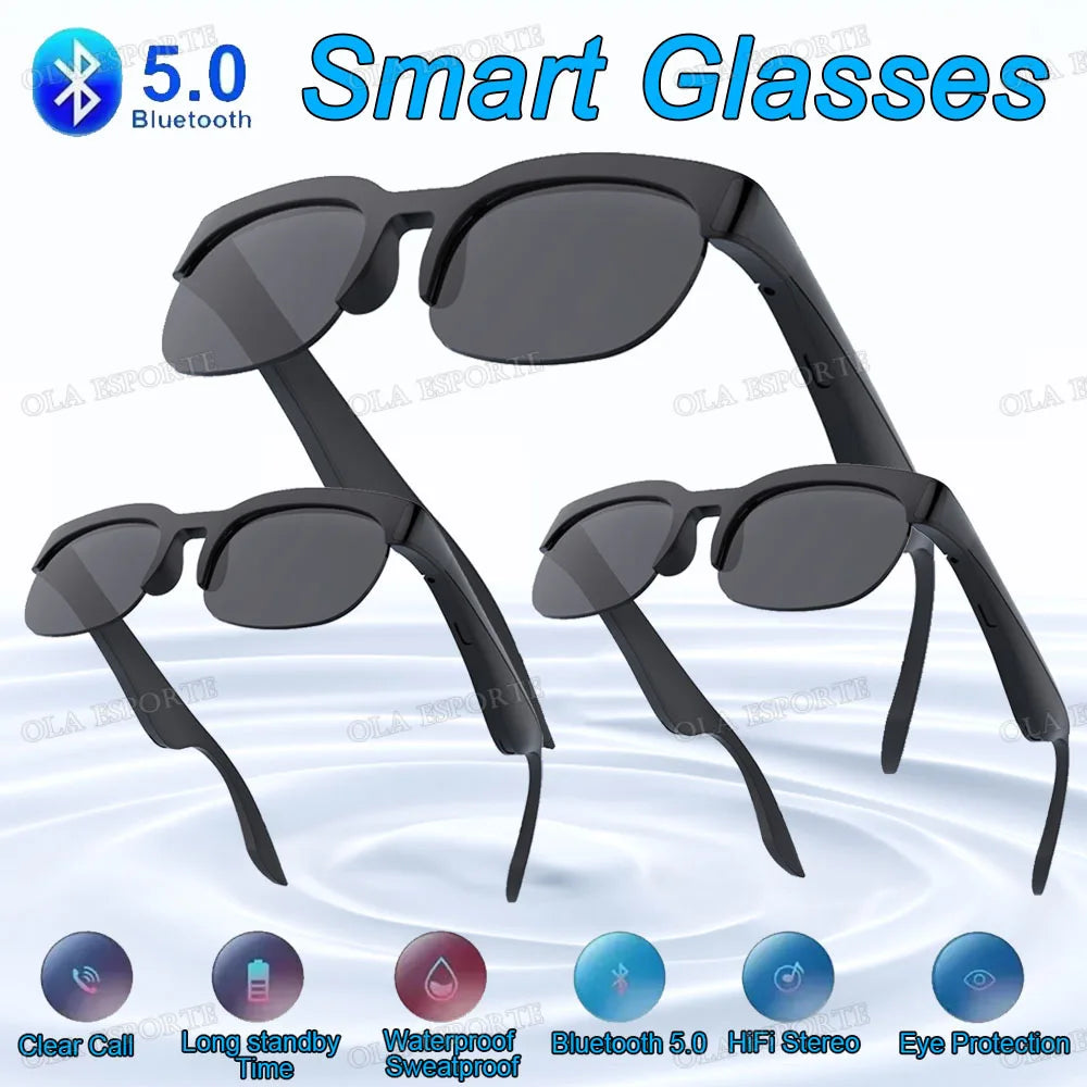 Smart Audio Brille – Bluetooth 5.3, Übersetzung in 144 Sprachen & 6h Akku