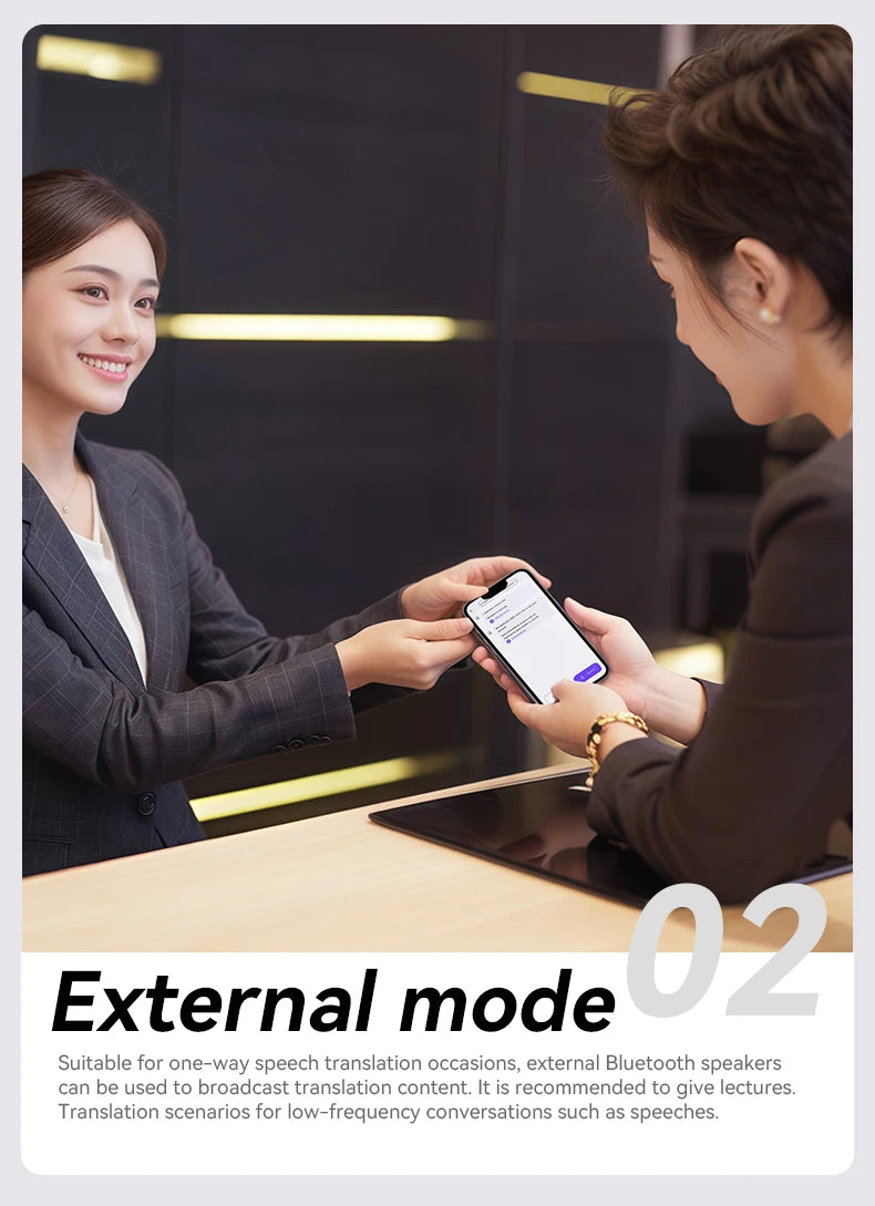 AI Übersetzer Ohrhörer – 144 Sprachen, Bluetooth 5.4 & Touchscreen für Business & Reisen