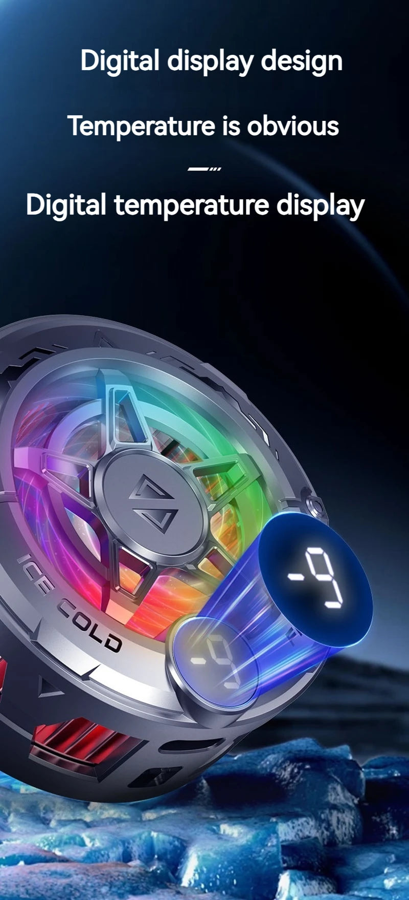 K20 Magnetischer Handy-Kühler – Portabel, RGB & Digitaldisplay für Gaming – Bild 14