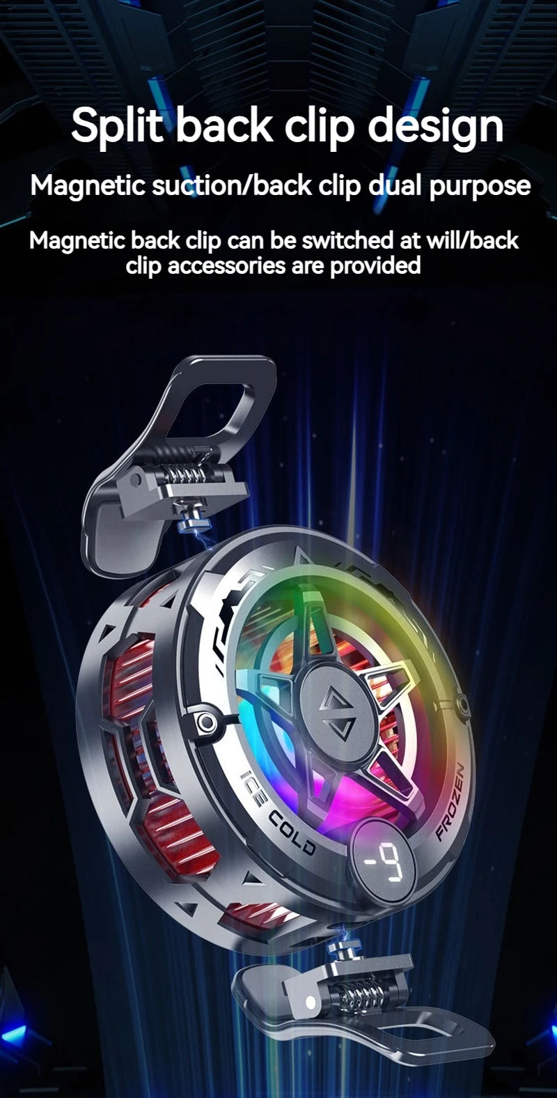K20 Magnetischer Handy-Kühler – Portabel, RGB & Digitaldisplay für Gaming – Bild 8
