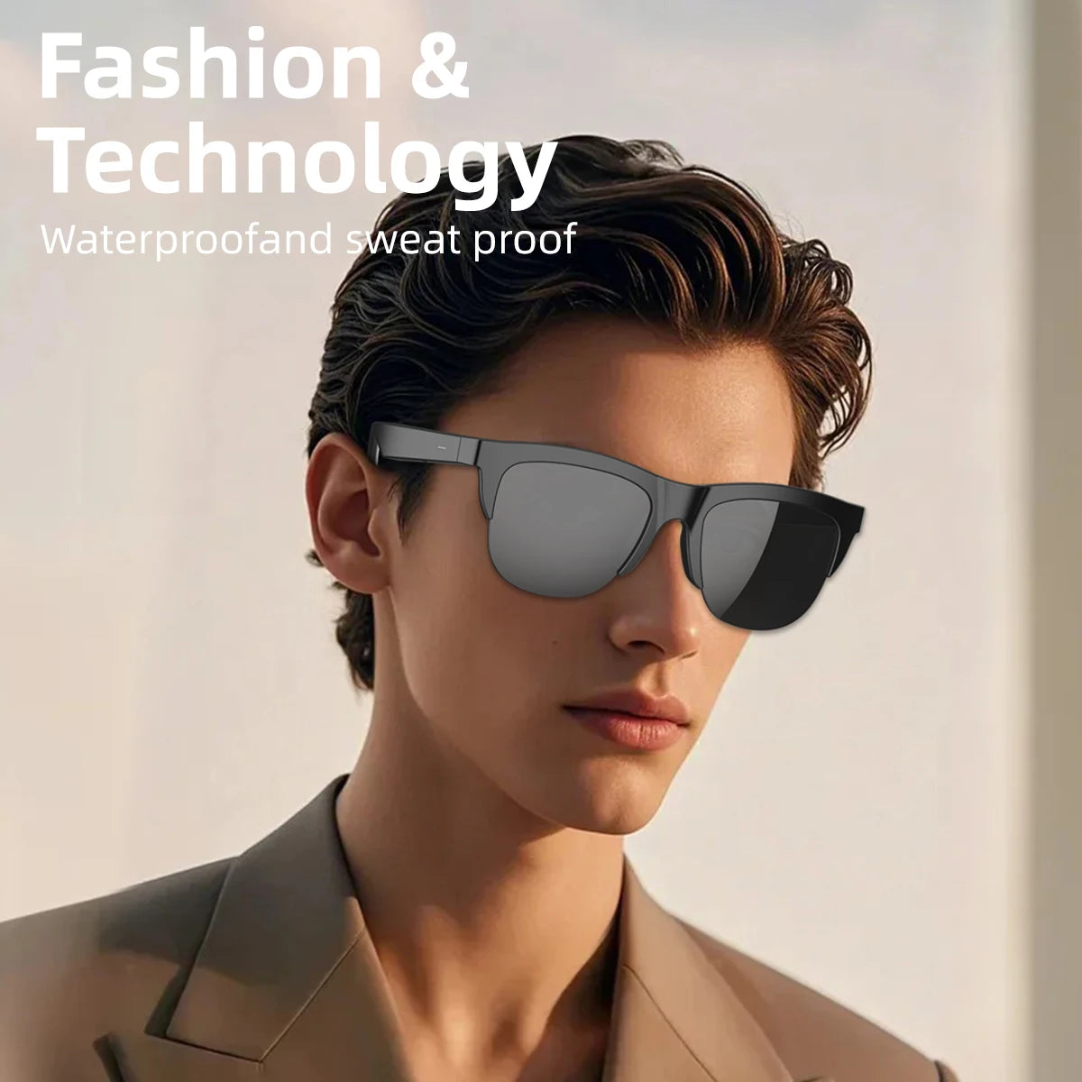 Bluetooth Smart Glasses V5.3 – Musik, Anrufe & UV-Schutz Sonnenbrille
