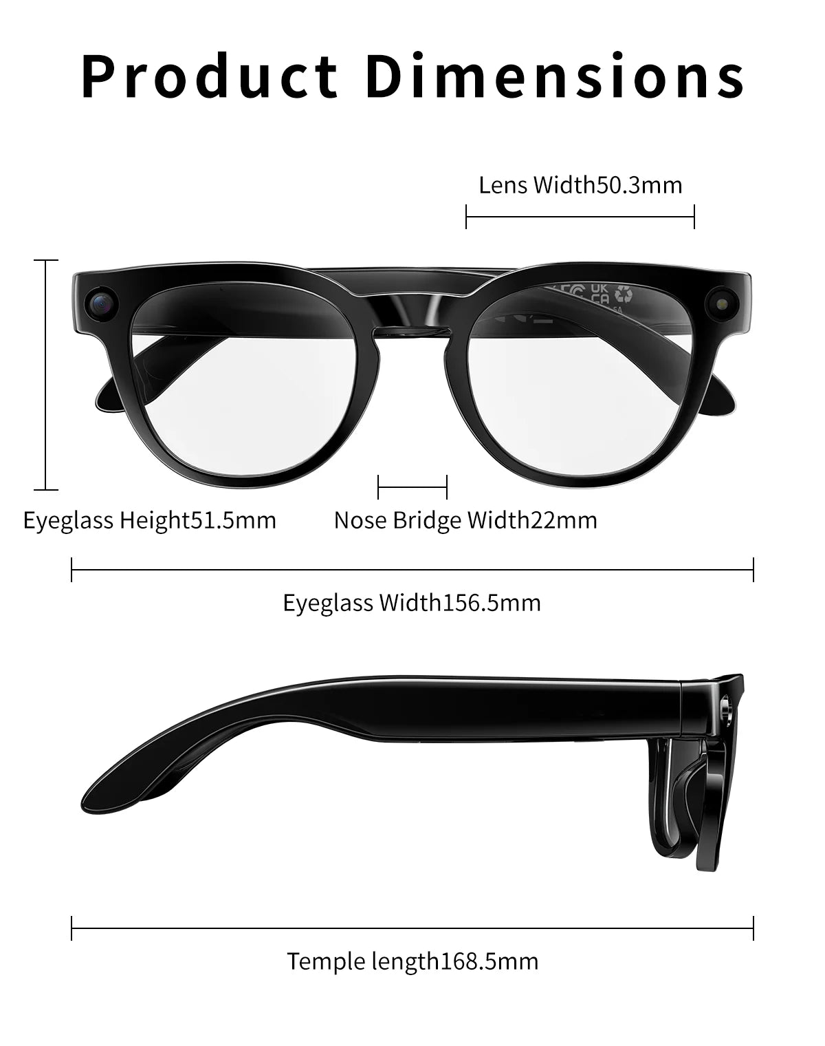 KI Smart Brille 2026 – 800W HD, Bluetooth 5.4, Wasserdicht, Übersetzung & Anti-Blaulicht
