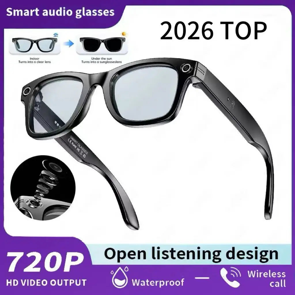 2026 KI Smart-Brille 8MP – 100+ Sprachen Übersetzung, Bluetooth, Musik & Video