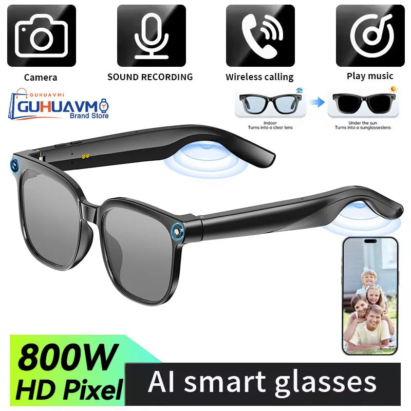 W630 Smart Brille – Kamera, KI-Übersetzung & WiFi Streaming