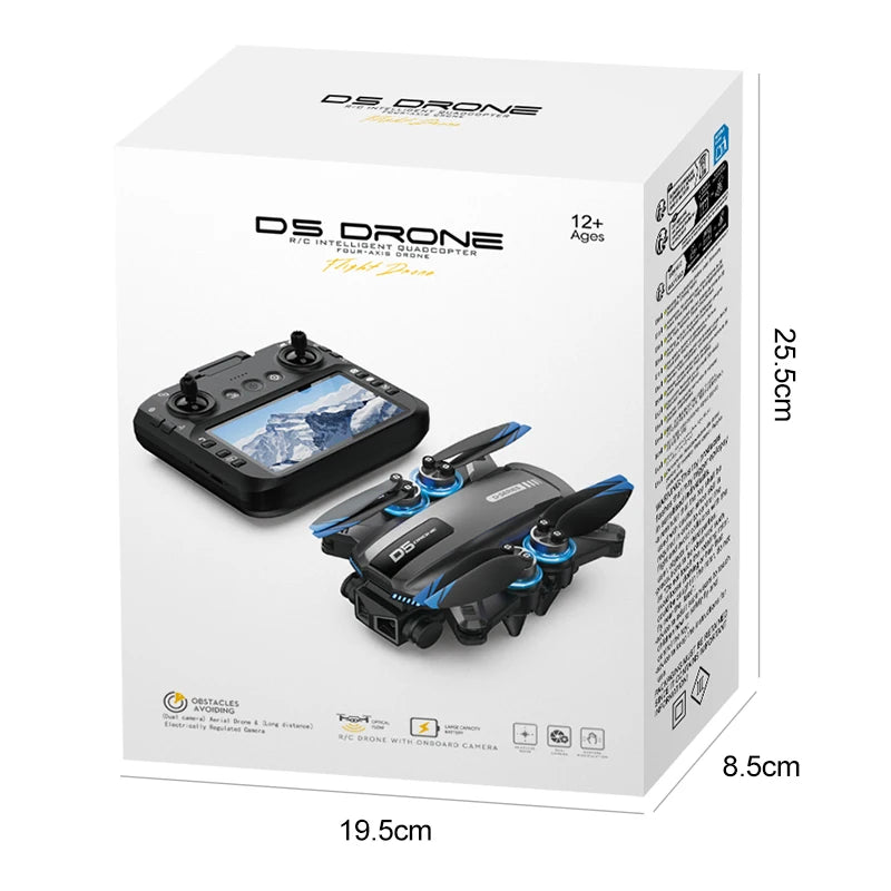 D5 Drohne – 4K Dual-Kamera, 4-seitige Hinderniserkennung, Display-Fernbedienung