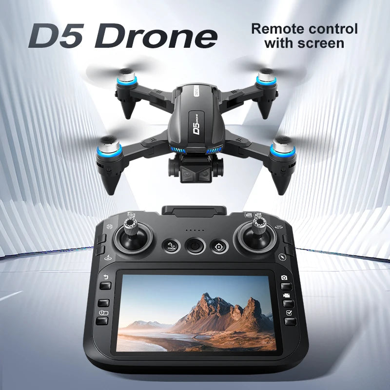 D5 Drohne – 4K Dual-Kamera, 4-seitige Hinderniserkennung, Display-Fernbedienung