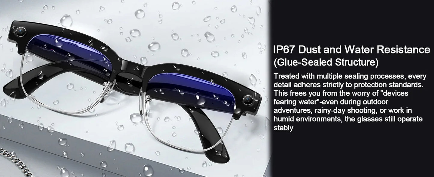 2026 Smart-Brille 800W Ultra-Wide – 4K Video, KI-Bilderkennung, Bluetooth & Übersetzung