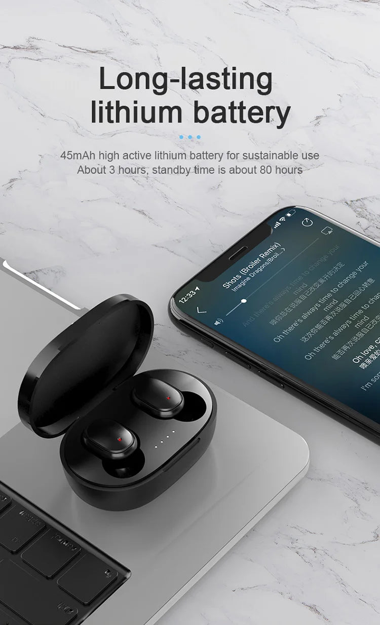 TWS Bluetooth Kopfhörer – Kabellose Stereo Earbuds mit Ladecase