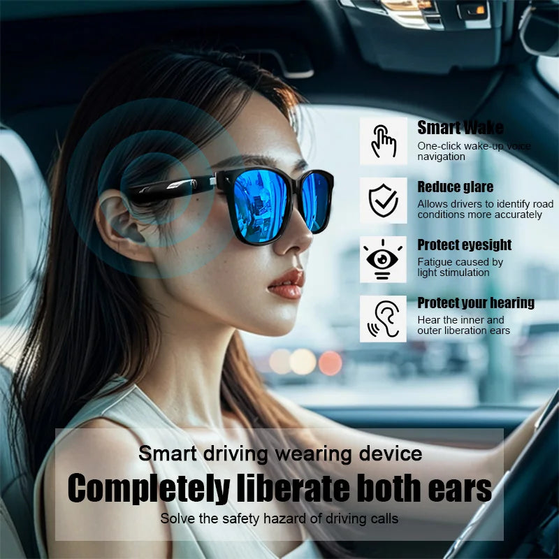 GS08 Smart-Brille Herren 2-in-1 – UV-Schutz, Polarisiert, Anti-Blaulicht & Musik