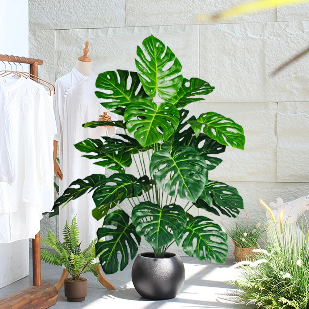 Kunstpflanze Monstera – Tropische Dekopflanze für Innen & Außen (70–100 cm)