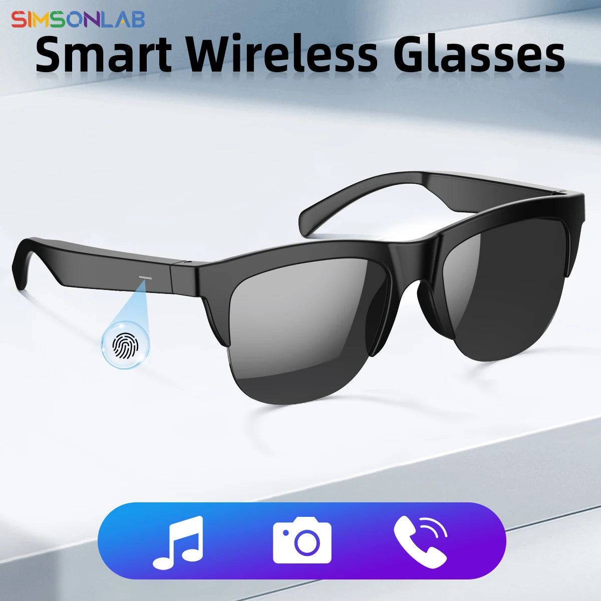 Bluetooth Smart Glasses F01 – Hi-Fi Sound, Touch Control & Blaulichtschutz