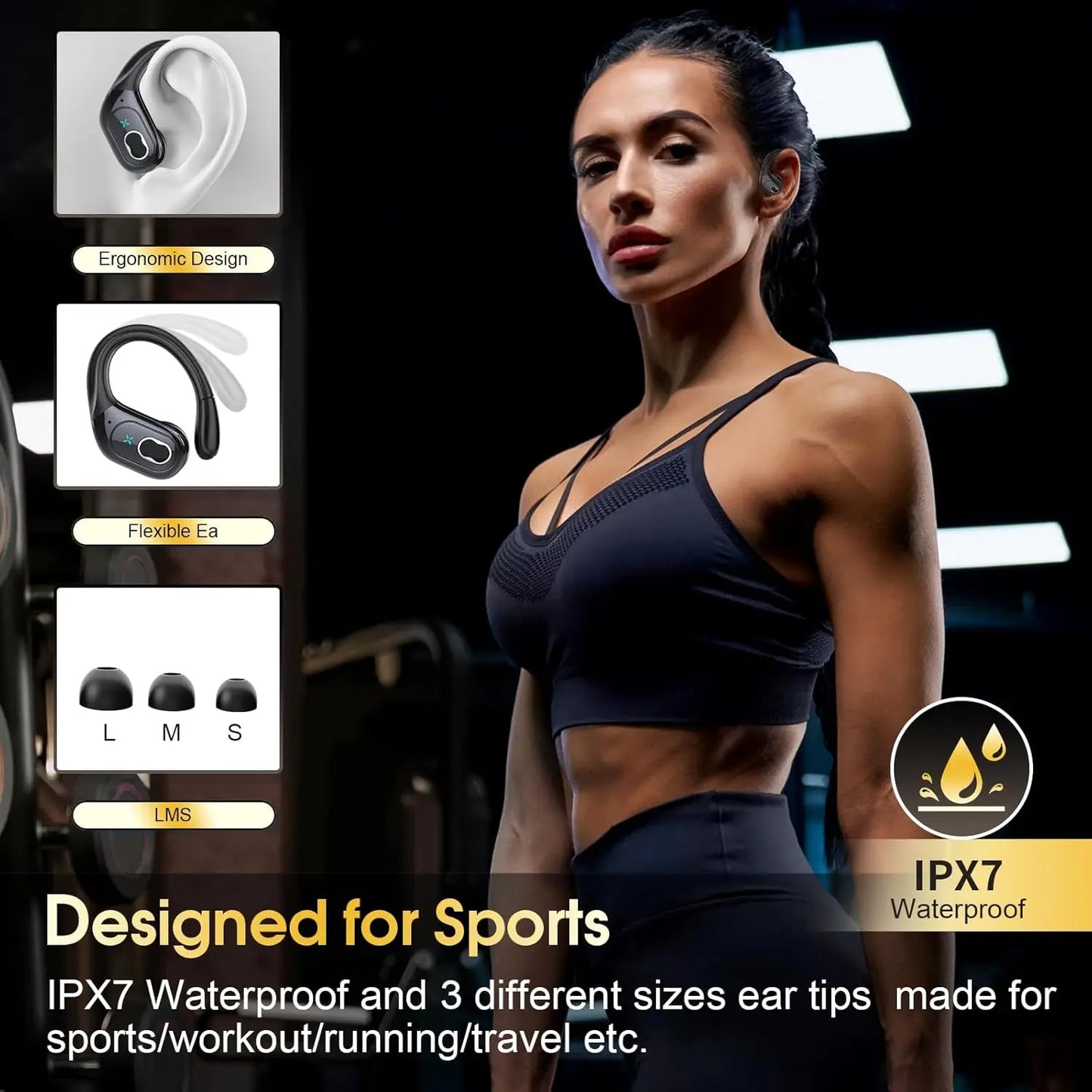 GDLYL HD65 TWS Sport Earbuds – Bluetooth 5.4, 75h Akku, HiFi Bass, IPX7 & LED-Display