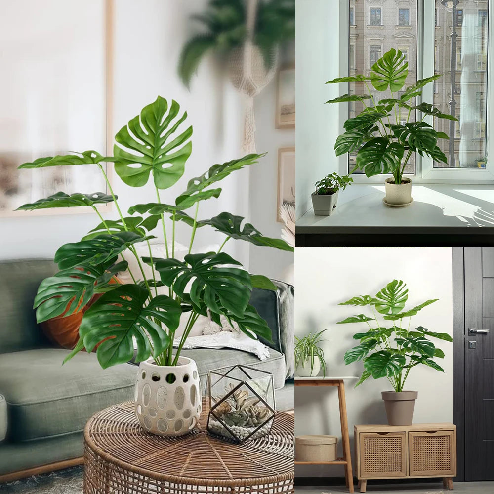 Künstliche Palme im Topf – 29 Zoll Monstera Deko Pflanze für Indoor & Outdoor