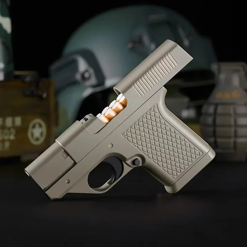 Windfestes Jet-Flammen-Butangasfeuerzeug im Pistolenclip-Design – Produktbild 20