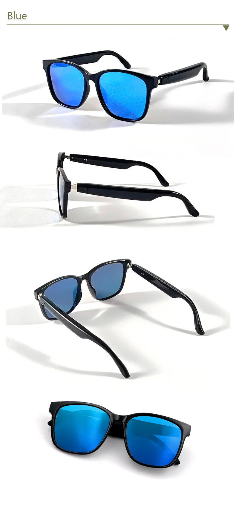 GS08 Smart-Brille Herren 2-in-1 – UV-Schutz, Polarisiert, Anti-Blaulicht & Musik