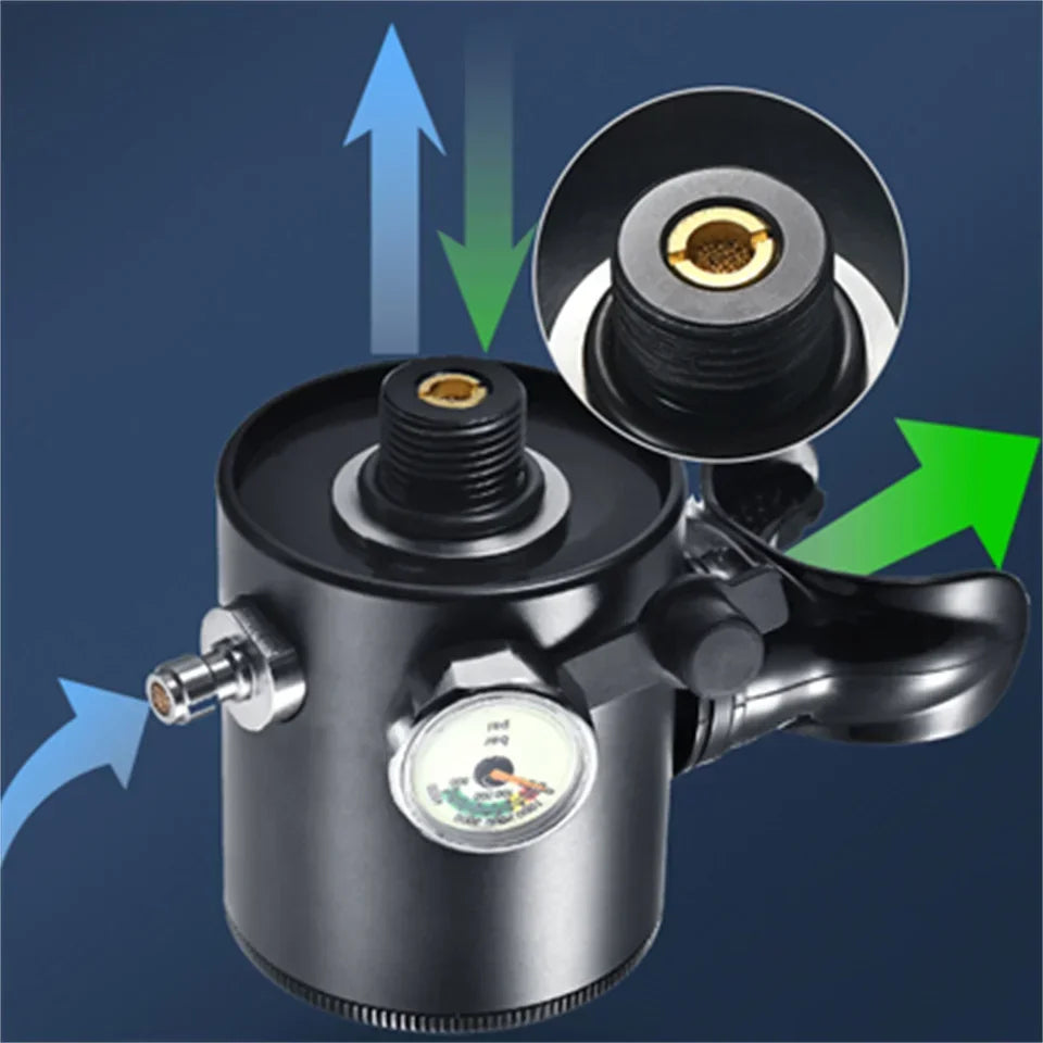 Mini Scuba Tank 0,5L – Tragbare Sauerstoffflasche für Tauchen & Schnorcheln (5-10 Min)