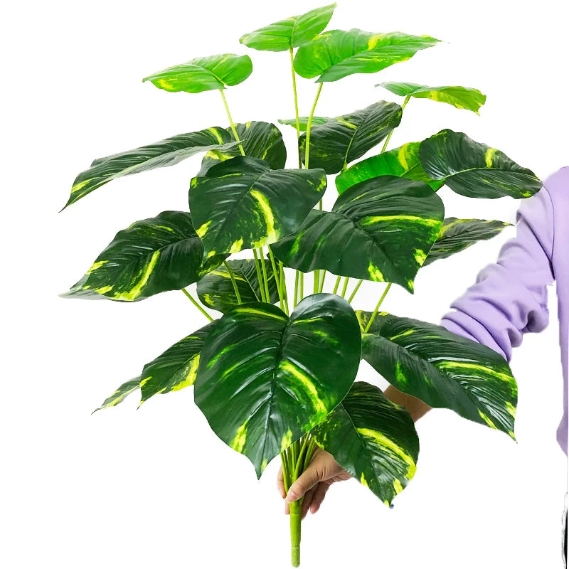 Kunstpflanze Monstera Schildblatt – Realistische Kunstblätter für Innen & Außen, Heimdeko
