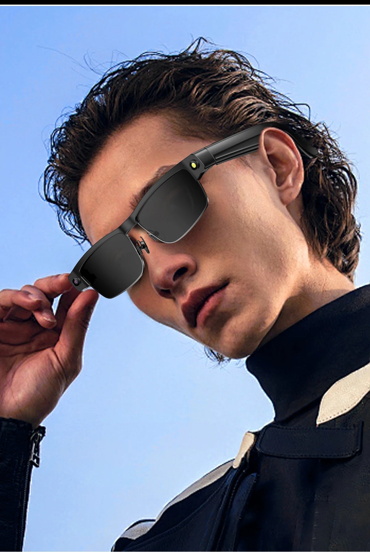 KI Smart Foto-Brille – 800W Kamera, 1200P Anti-Shake HD, Übersetzung, Musik & BT Anruf