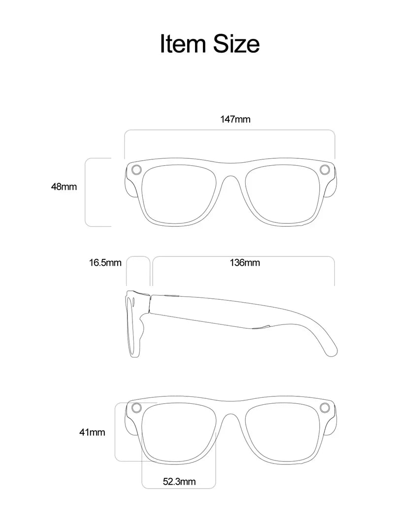 6K AI Kamera Brille – Photochrom, ChatGPT, Übersetzung in 75 Sprachen & Bluetooth