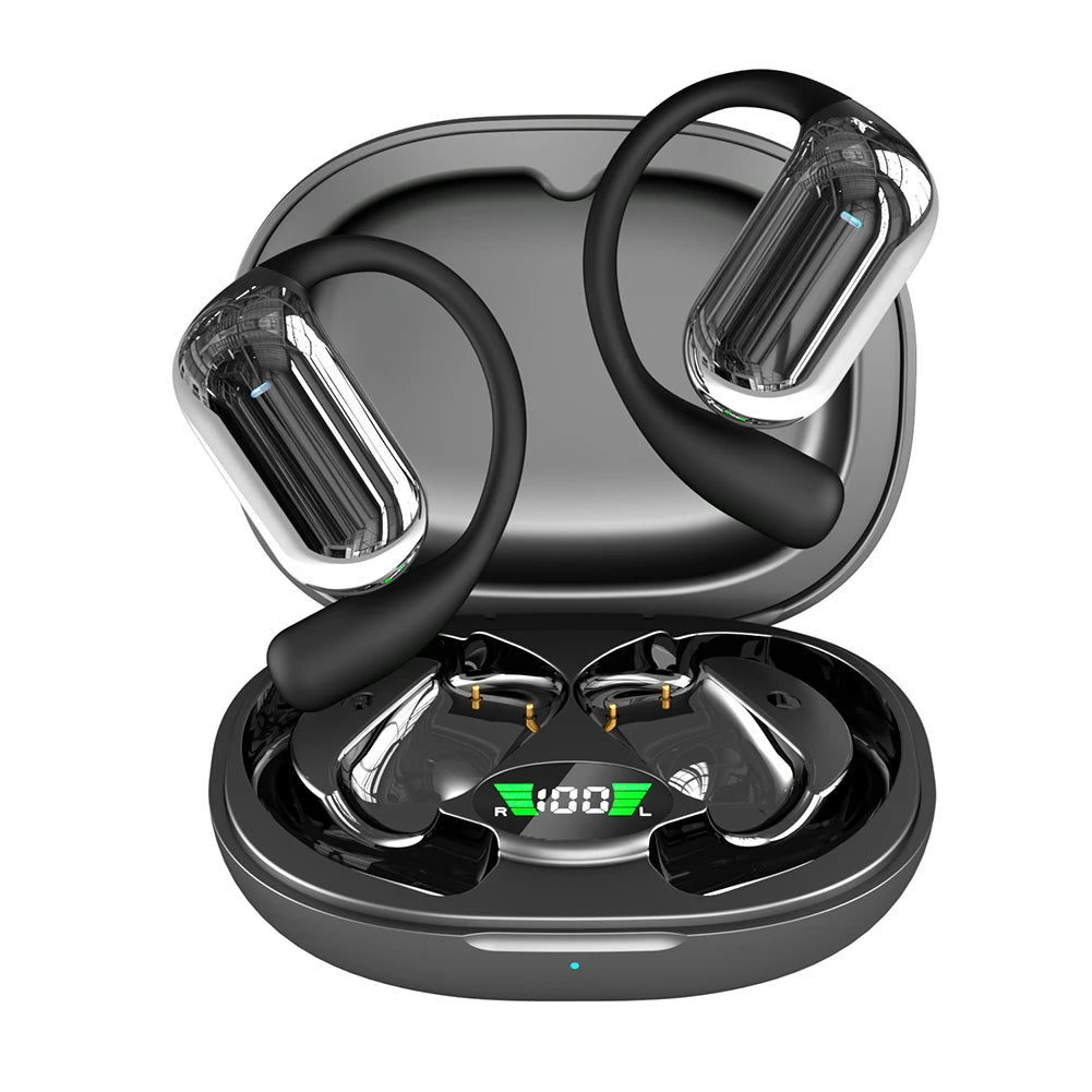 Open-Ear KI Übersetzer Earbuds – 144 Sprachen, Bluetooth 5.3, ENC, 8h Akku