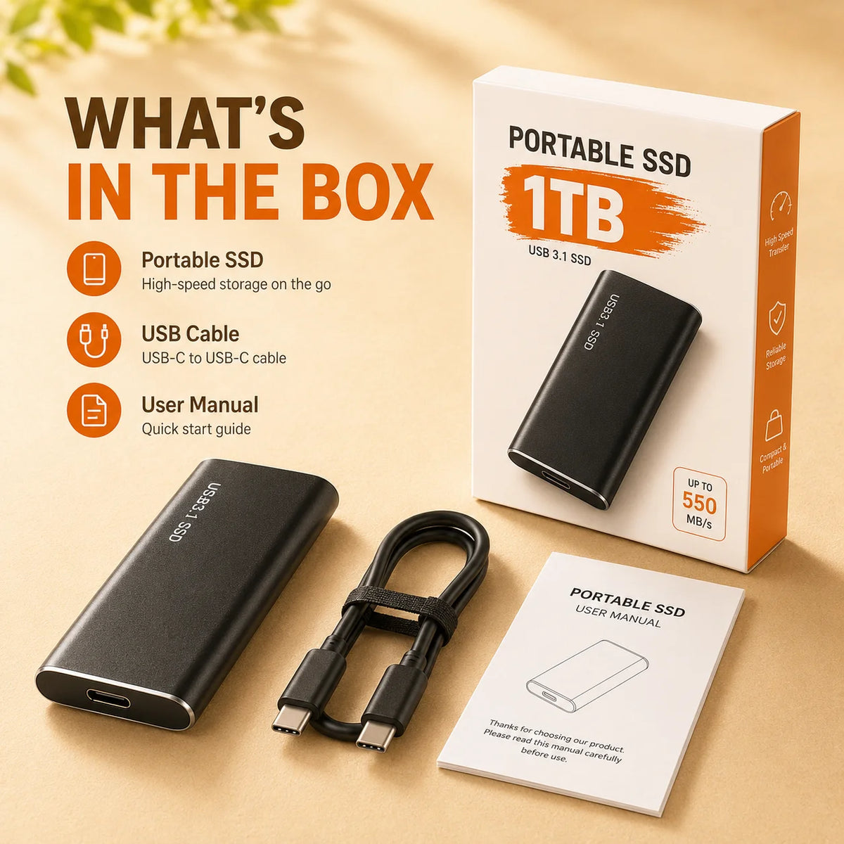 Portable SSD USB 3.1 Type-C – 1TB bis 4TB, für Laptop, Mac & Smartphone – Bild 6