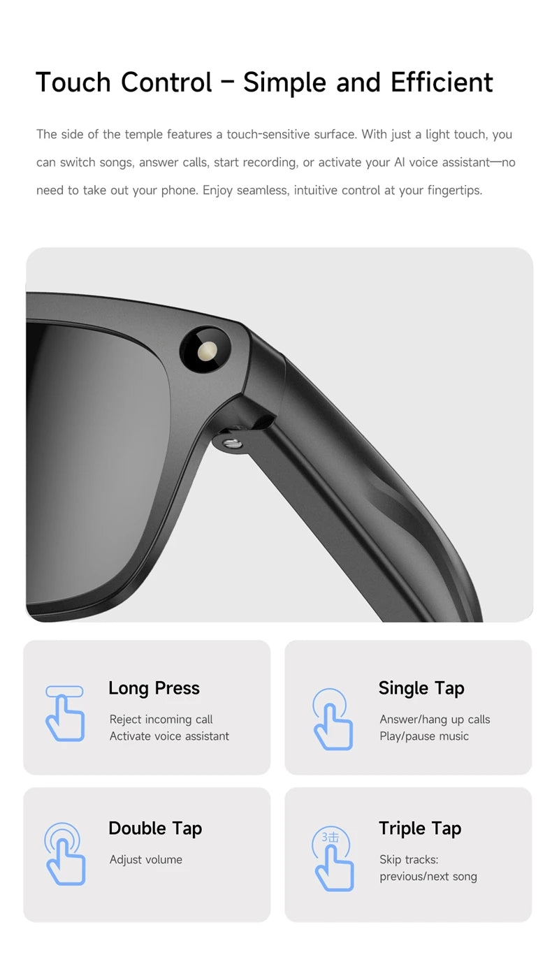 Xiaomi KI Smart Brille – 4K Kamera, ChatGPT & Bluetooth Audio Sonnenbrille
