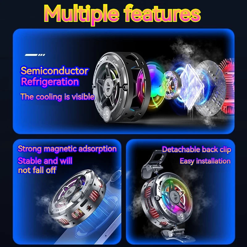 K20 Magnetischer Handy-Kühler – Portabel, RGB & Digitaldisplay für Gaming – Bild 4
