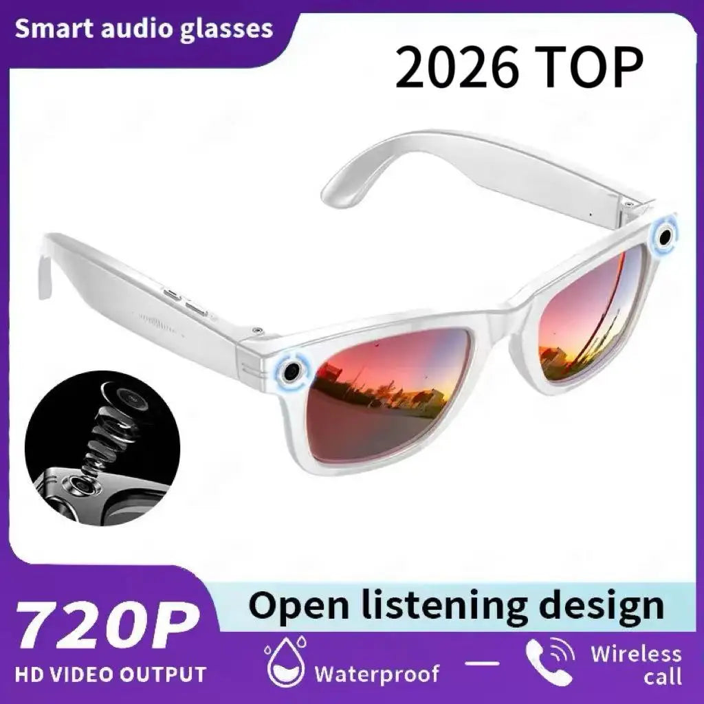 2026 KI Smart-Brille 8MP – 100+ Sprachen Übersetzung, Bluetooth, Musik & Video