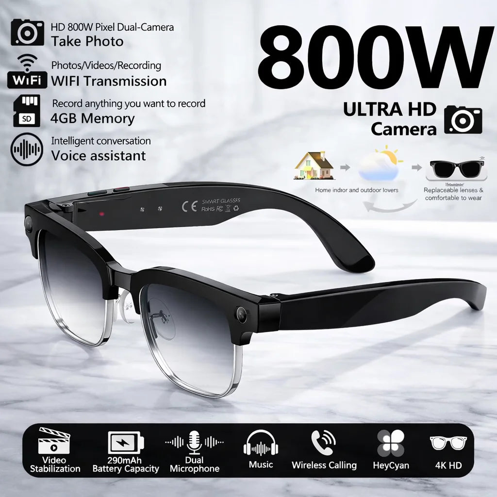TAVYU W630 KI Smart Brille – Dual-Kamera, ChatGPT 4.0 & Bluetooth