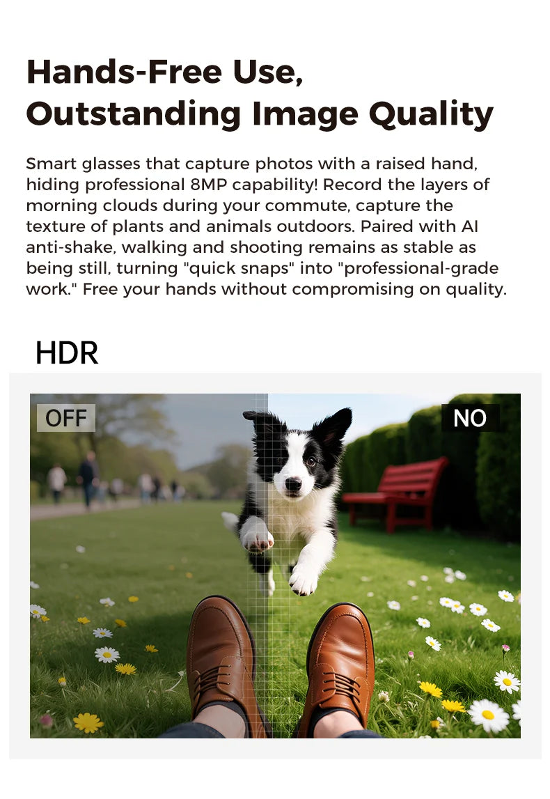 Lenovo 8K KI Smart Brille – HD Kamera, Bluetooth, Musik, Übersetzung & Photochrom-Gläser
