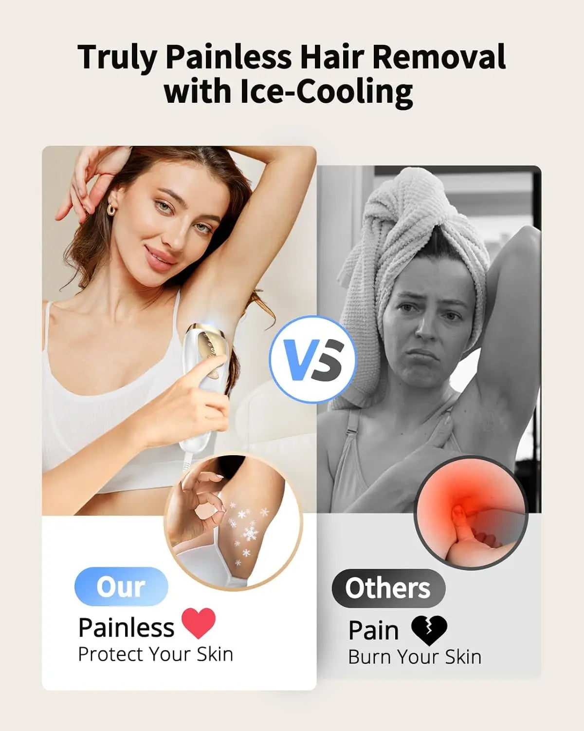 IPL Laser-Haarentferner – 9 Stufen, Ice-Cooling, Unbegrenzte Blitze für Ganzkörper