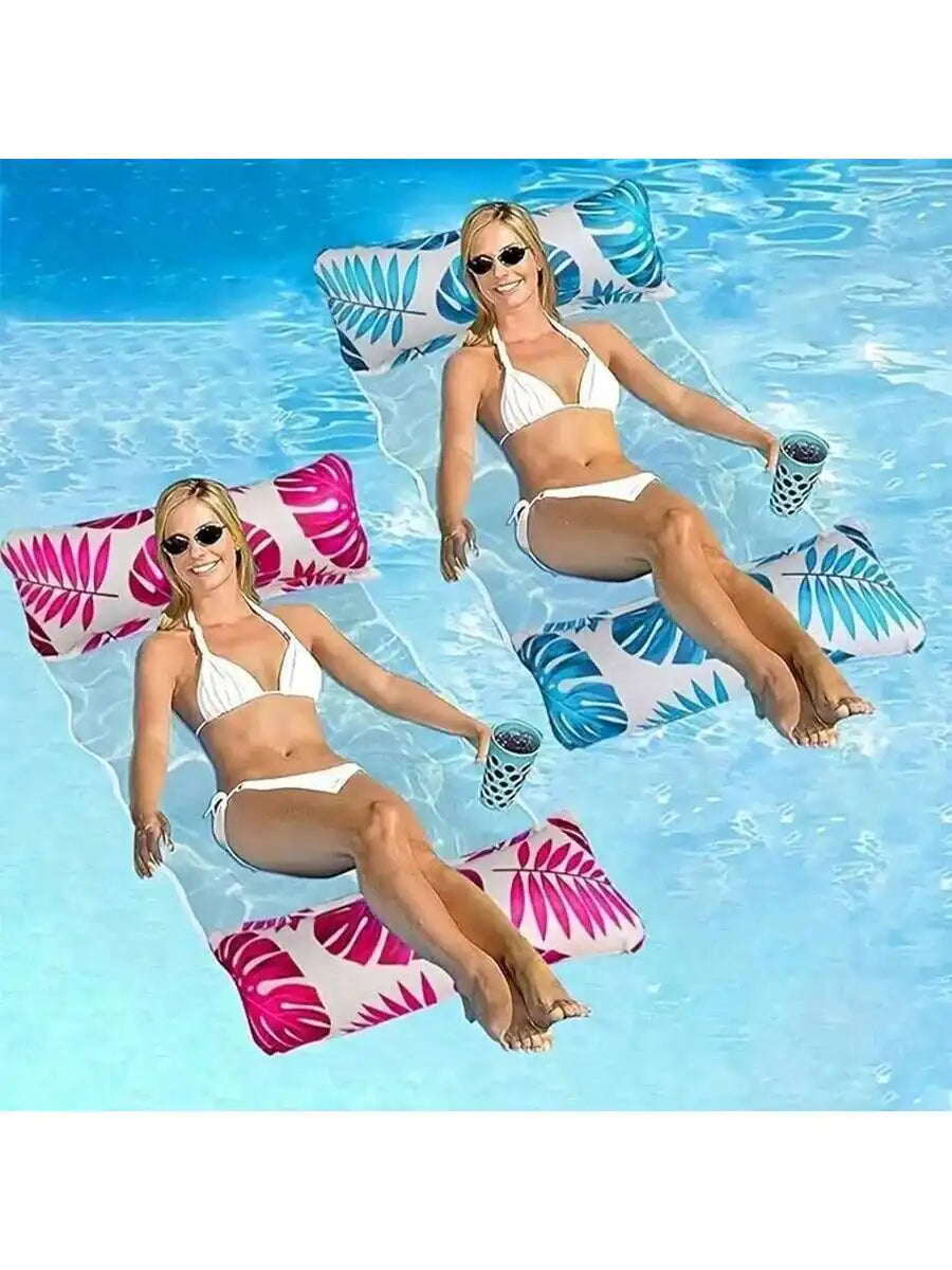 Pool Luftmatratze 4-in-1 – Aufblasbare Wasser-Hängematte für Erwachsene & Kinder
