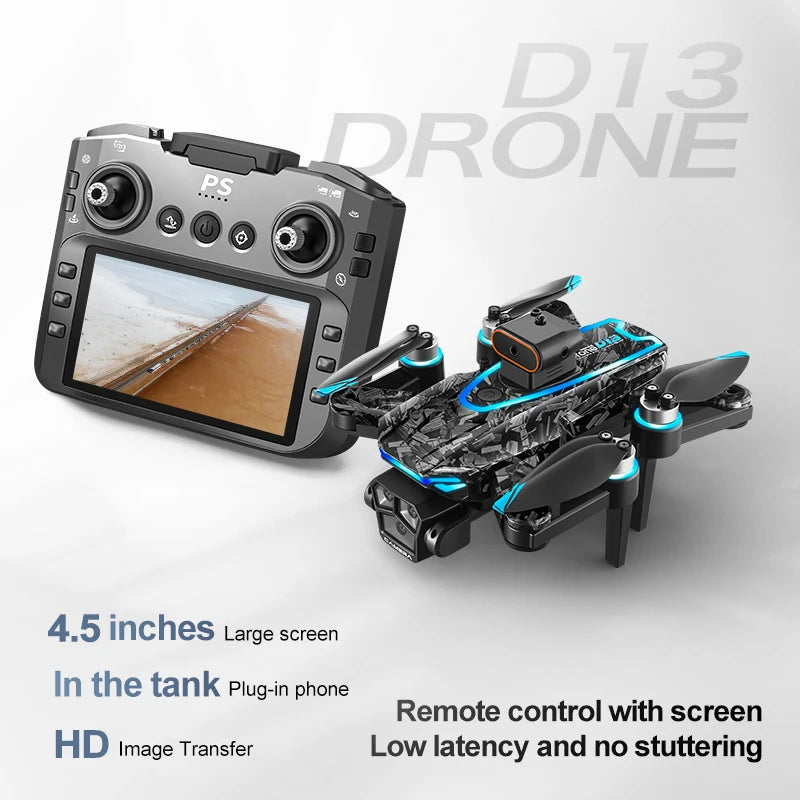 D13 Drohne – 4K Triple-Kamera, 5-seitige Hinderniserkennung, 25 Min. Flugzeit
