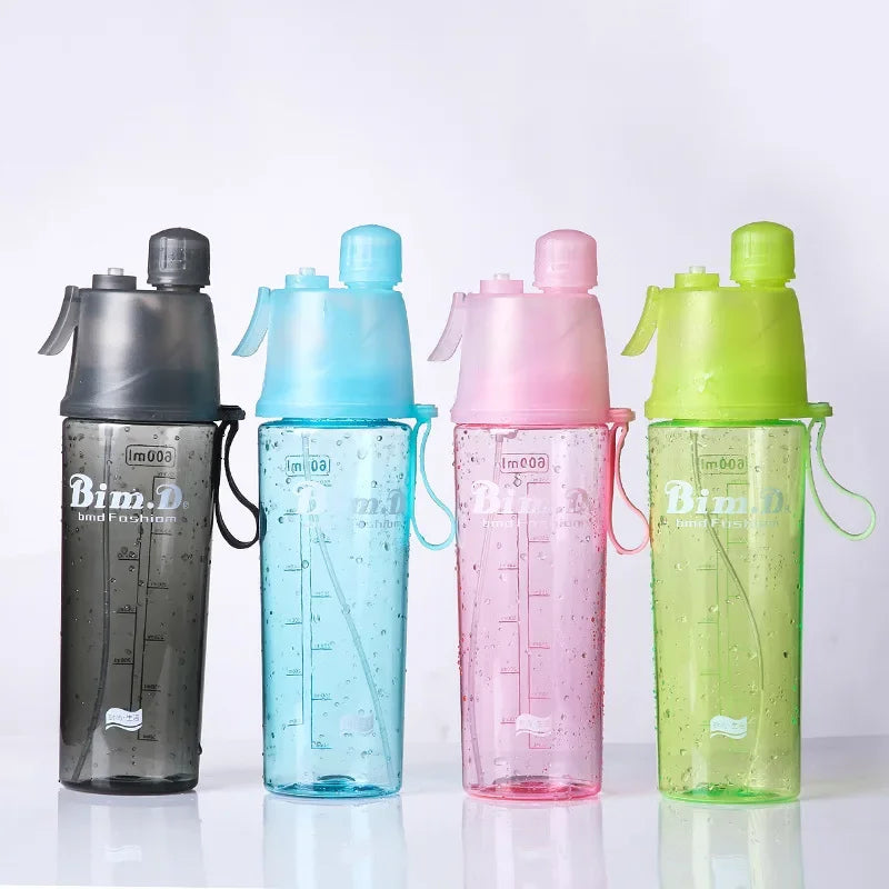 Sprühwasserflasche mit Strohhalm 600ml – BPA-frei, für Sport, Fitness & Reisen – Bild 19