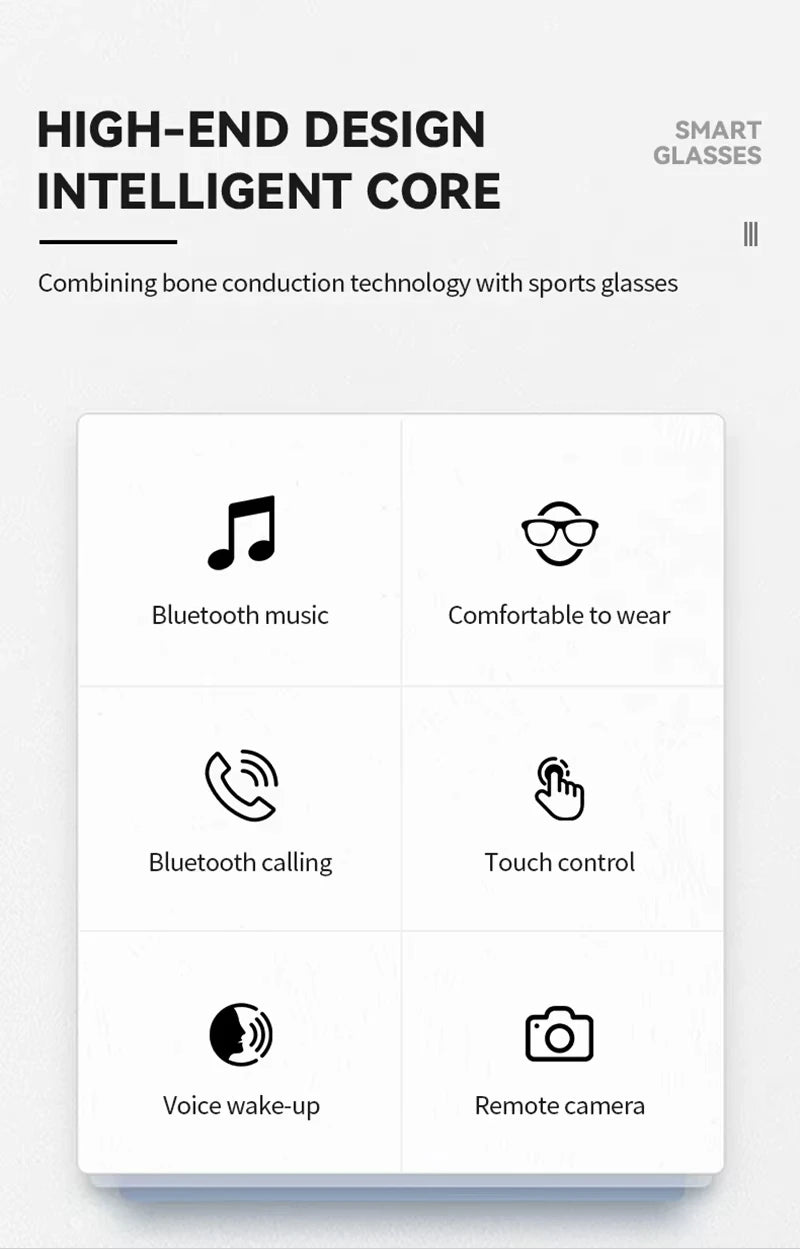 D12 Bluetooth-Smart-Brille für Musik und Anrufe – Produktbild 6