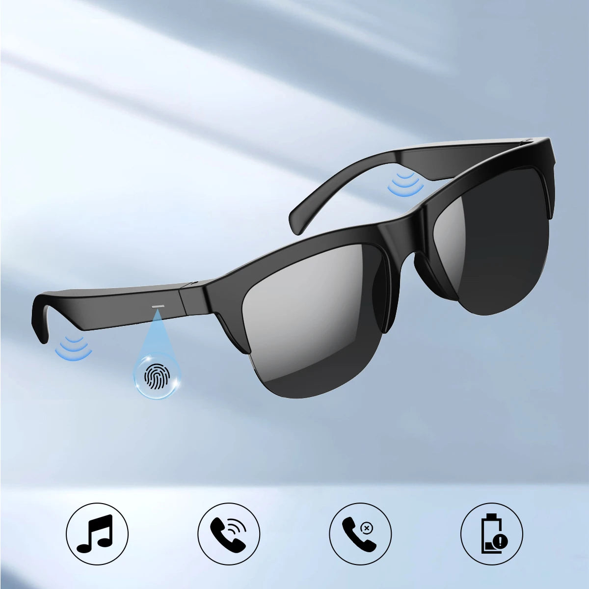 Bluetooth Smart Glasses F01 – Hi-Fi Sound, Touch Control & Blaulichtschutz