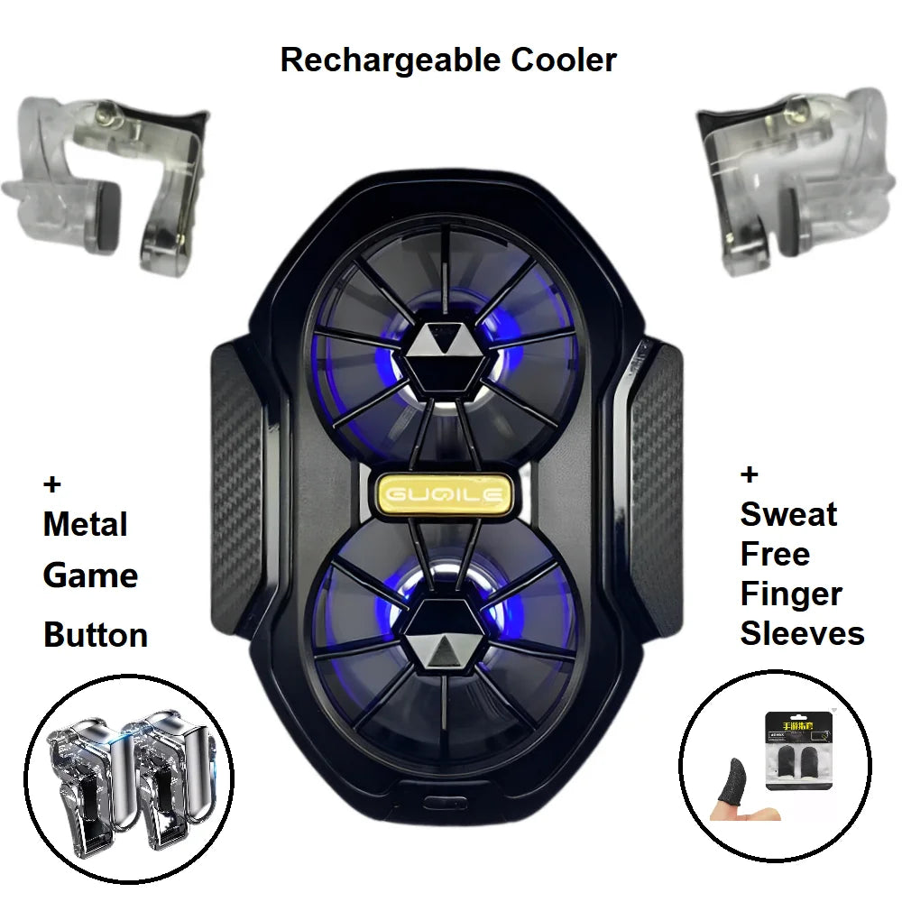 FS01 Dual-Lüfter Handy-Kühler – Wiederaufladbar, Luftkühlung & Gaming-Taste – Bild 20