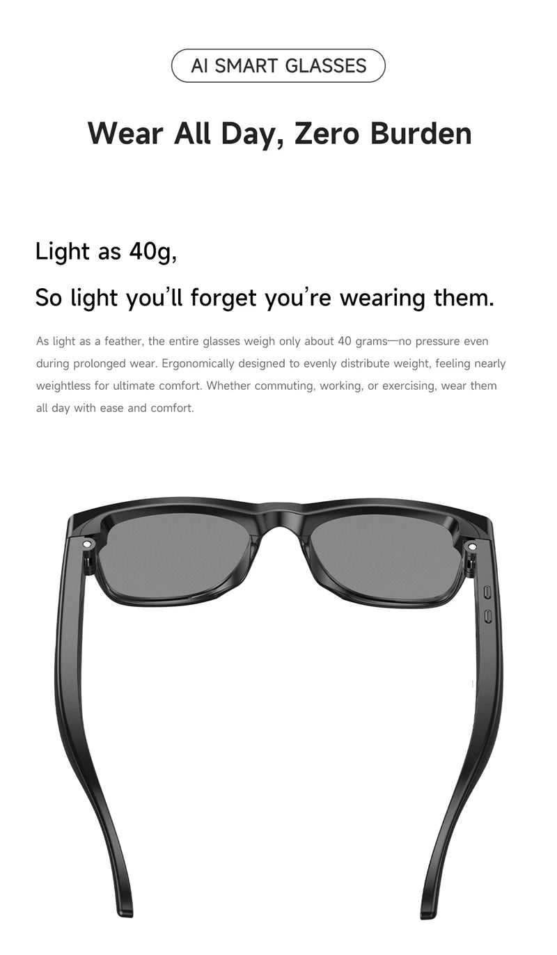Xiaomi KI Smart Brille – 4K Kamera, ChatGPT & Bluetooth Audio Sonnenbrille