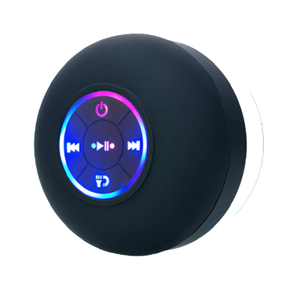 Bluetooth Lautsprecher – Wasserdicht IPX4, LED Licht & Saugnapf für Outdoor & Bad