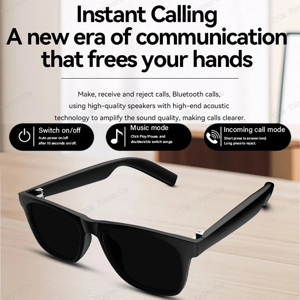 AI Smart Sonnenbrille 2026 – Bluetooth, Musik, Anrufe & Sprachsteuerung