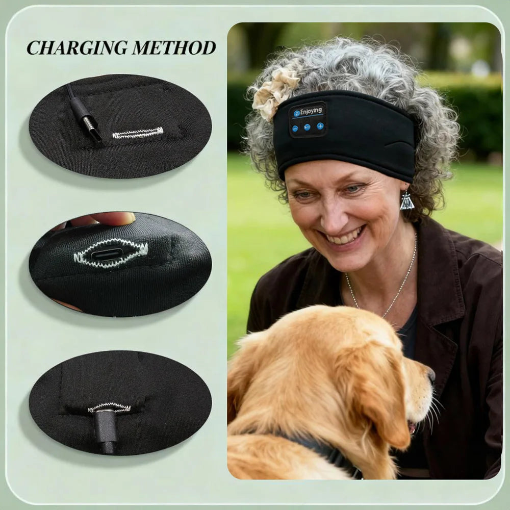 Bluetooth Schlafmaske – Musik Headband für Schlaf, Sport & Yoga