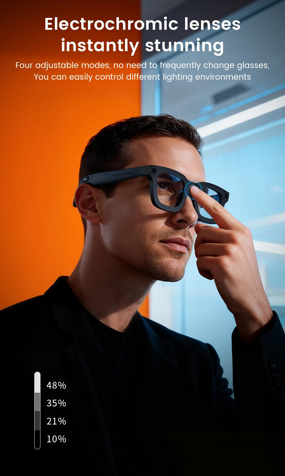 Hiwego HI-E02C KI Smart Brille – 800W Kamera, Electrochromic Glas & ChatGPT